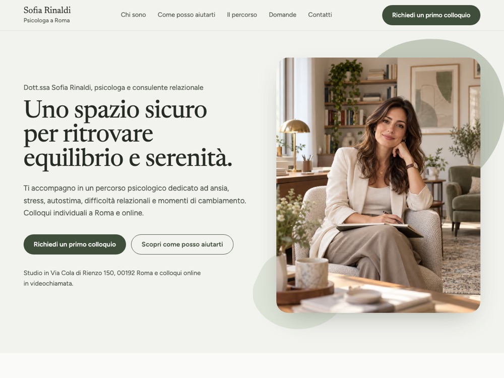 Anteprima del sito Studio di psicologia