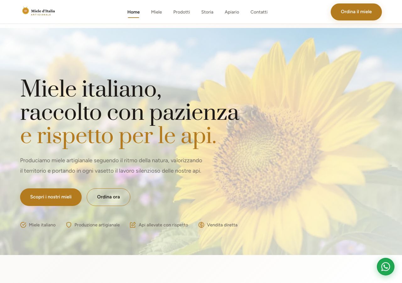 Anteprima del sito Miele d’Italia